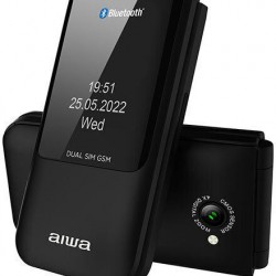 κινιτο Aiwa Slim Bt Clamshell Flip-Style Dual Sim Phone Black